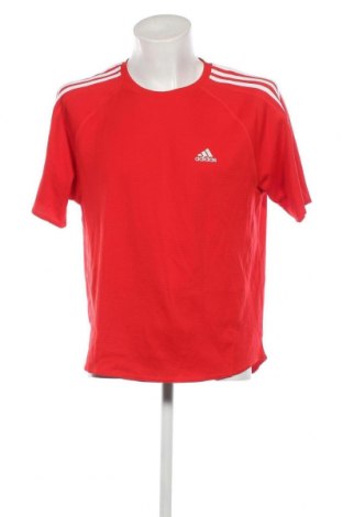 Herren T-Shirt Adidas, Größe L, Farbe Rot, Preis € 18,79