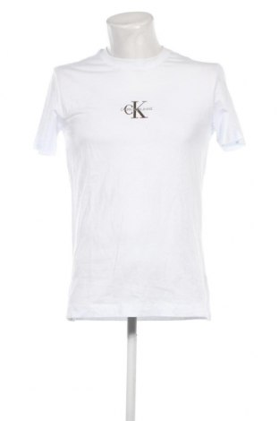 Herren T-Shirt Calvin Klein Jeans, Größe L, Farbe Weiß, Preis 39,39 €