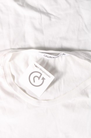 Herren T-Shirt Calvin Klein Jeans, Größe L, Farbe Weiß, Preis 17,39 €