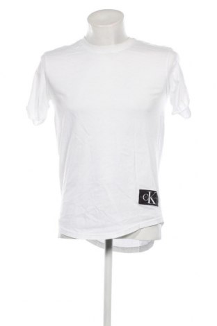 Herren T-Shirt Calvin Klein Jeans, Größe S, Farbe Weiß, Preis 23,81 €