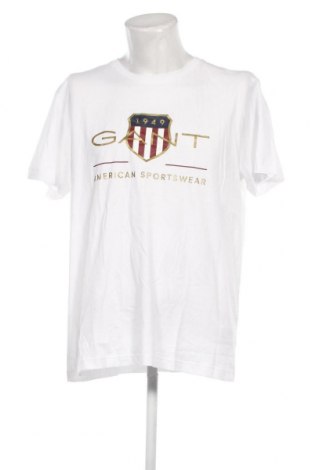 Мъжка тениска Gant, Размер XXL, Цвят Бял, Цена 72,00 лв.