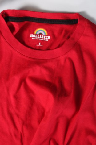 Męski T-shirt Hollister, Rozmiar S, Kolor Czerwony, Cena 82,63 zł