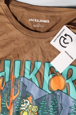 Мъжка тениска Jack & Jones, Размер XL, Цвят Кафяв, Цена 31,00 лв.