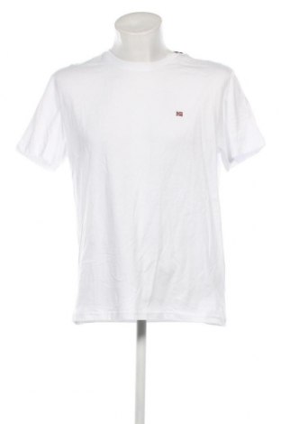 Мъжка тениска Napapijri, Размер XL, Цвят Бял, Цена 69,84 лв.