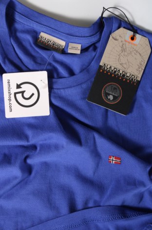 Herren T-Shirt Napapijri, Größe L, Farbe Blau, Preis 36,00 €