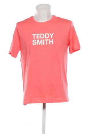 Мъжка тениска Teddy Smith, Размер XL, Цвят Розов, Цена 26,35 лв.