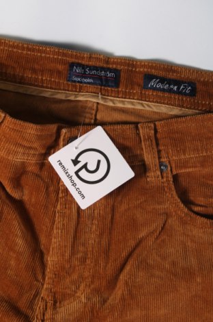 Pantaloni raiați de bărbați Nils Sundstrom, Mărime L, Culoare Maro, Preț 32,43 Lei