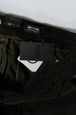 Pantaloni raiați de bărbați Only & Sons, Mărime M, Culoare Verde, Preț 75,66 Lei