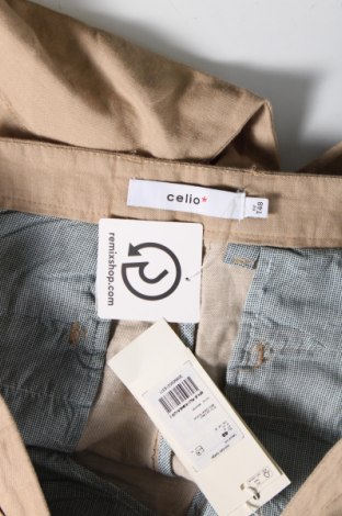 Мъжки къс панталон Celio, Размер XL, Цвят Бежов, Цена 40,00 лв.