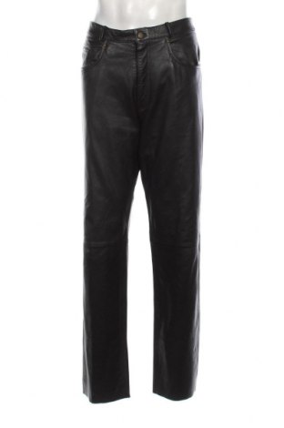 Męskie spodnie skórzane, Rozmiar XL, Kolor Czarny, Cena 342,24 zł