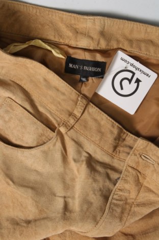 Ανδρικό δερμάτινο παντελόνι, Μέγεθος S, Χρώμα  Μπέζ, Τιμή 66,19 €