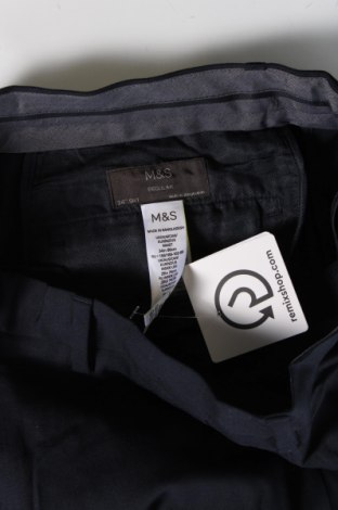 Мъжки панталон Marks & Spencer, Размер M, Цвят Син, Цена 9,72 лв.