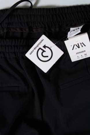 Ανδρικό παντελόνι Zara, Μέγεθος L, Χρώμα Μαύρο, Τιμή 37,42 €