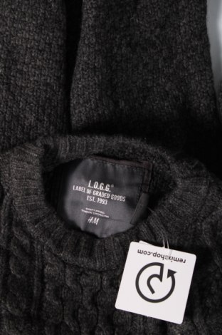 Мъжки пуловер H&M L.O.G.G., Размер M, Цвят Сив, Цена 15,66 лв.