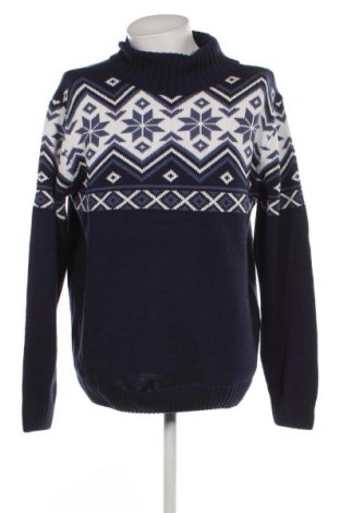 Мъжки пуловер John Baner, Размер XXL, Цвят Син, Цена 17,40 лв.