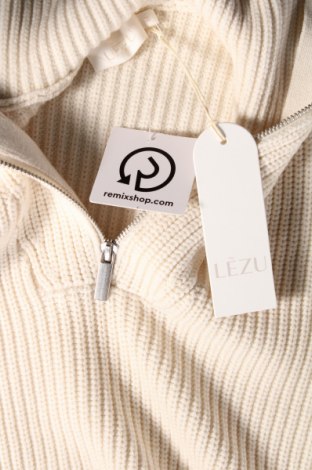 Мъжки пуловер LEZU, Размер M, Цвят Екрю, Цена 68,60 лв.