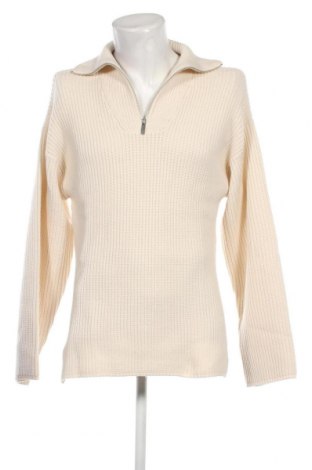 Ανδρικό πουλόβερ LEZU, Μέγεθος M, Χρώμα Εκρού, Τιμή 43,30 €