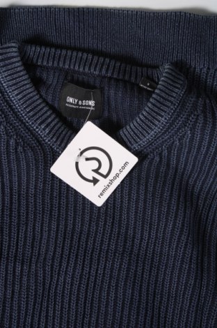 Herrenpullover Only & Sons, Größe S, Farbe Blau, Preis € 11,10