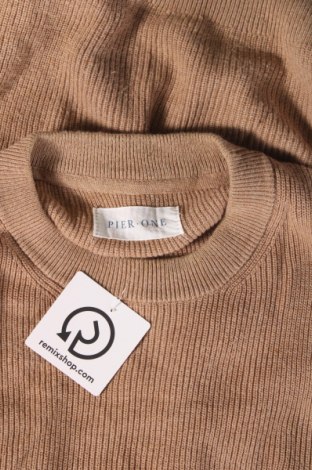 Мъжки пуловер Pier One, Размер M, Цвят Бежов, Цена 13,05 лв.