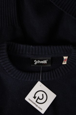 Herrenpullover Schott, Größe L, Farbe Blau, Preis 15,77 €