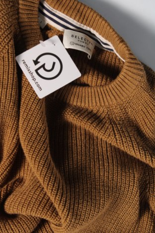 Мъжки пуловер Selected Homme, Размер L, Цвят Кафяв, Цена 27,54 лв.