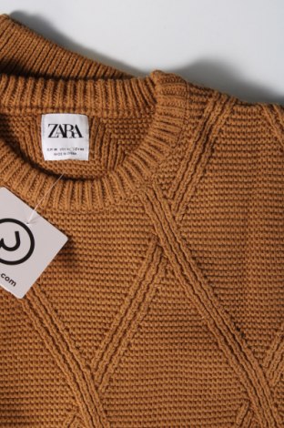 Мъжки пуловер Zara, Размер M, Цвят Оранжев, Цена 32,00 лв.