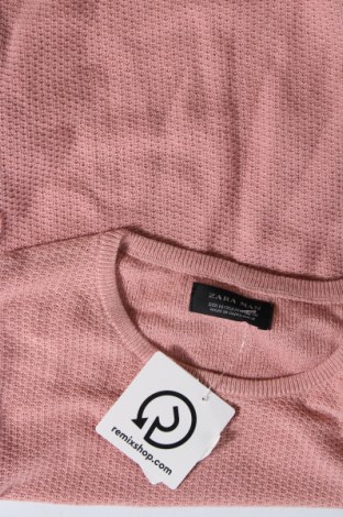 Pulover de bărbați Zara Man, Mărime M, Culoare Roz, Preț 47,88 Lei