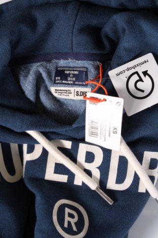 Ανδρικό φούτερ Superdry, Μέγεθος XS, Χρώμα Μπλέ, Τιμή 29,51 €