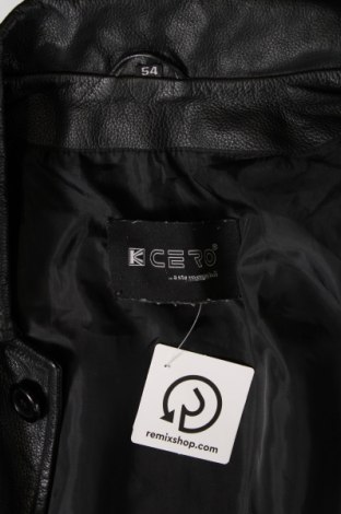 Ανδρικό δερμάτινο μπουφάν, Μέγεθος XL, Χρώμα Μαύρο, Τιμή 53,61 €