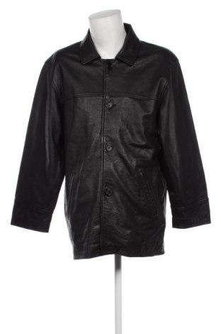 Ανδρικό δερμάτινο μπουφάν, Μέγεθος XL, Χρώμα Μαύρο, Τιμή 26,48 €