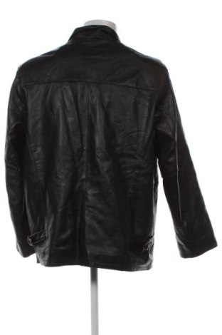 Ανδρικό δερμάτινο μπουφάν Berto Lucci, Μέγεθος XL, Χρώμα Μαύρο, Τιμή 185,90 €