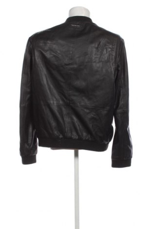 Мъжко кожено яке Calvin Klein Jeans, Размер XL, Цвят Черен, Цена 328,00 лв.