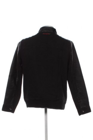 Ανδρικό δερμάτινο μπουφάν Desigual, Μέγεθος XL, Χρώμα Μαύρο, Τιμή 38,36 €