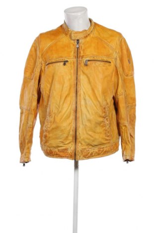 Мъжко кожено яке Engbers, Размер XL, Цвят Жълт, Цена 219,22 лв.
