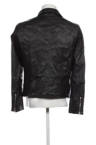 Ανδρικό δερμάτινο μπουφάν H&M, Μέγεθος L, Χρώμα Μαύρο, Τιμή 30,31 €