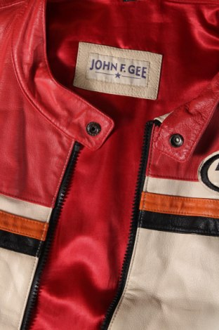 Ανδρικό δερμάτινο μπουφάν John F. Gee, Μέγεθος M, Χρώμα Πολύχρωμο, Τιμή 88,45 €