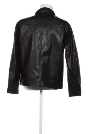 Ανδρικό δερμάτινο μπουφάν Pull&Bear, Μέγεθος XL, Χρώμα Μαύρο, Τιμή 39,50 €