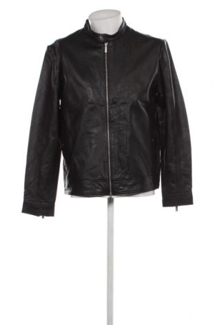 Ανδρικό δερμάτινο μπουφάν Selected Homme, Μέγεθος XL, Χρώμα Μαύρο, Τιμή 201,55 €
