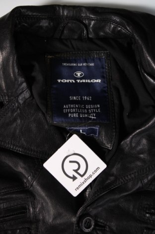 Pánska kožená bunda  Tom Tailor, Veľkosť L, Farba Čierna, Cena  81,08 €