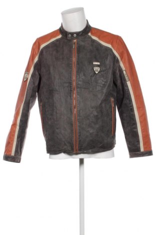 Ανδρικό δερμάτινο μπουφάν Tom Tailor, Μέγεθος XL, Χρώμα Γκρί, Τιμή 75,18 €
