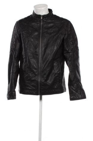 Ανδρικό δερμάτινο μπουφάν Tom Tailor, Μέγεθος XL, Χρώμα Μαύρο, Τιμή 23,66 €