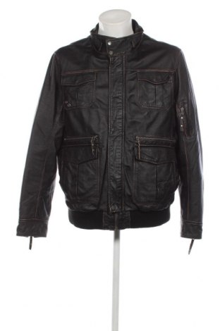 Ανδρικό δερμάτινο μπουφάν Vintage, Μέγεθος XXL, Χρώμα Μαύρο, Τιμή 66,19 €