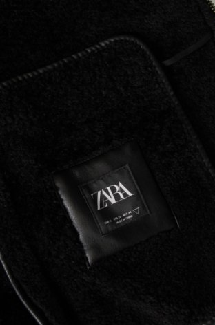Мъжко кожено яке Zara, Размер XL, Цвят Черен, Цена 41,00 лв.