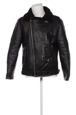 Ανδρικό δερμάτινο μπουφάν Zara, Μέγεθος XL, Χρώμα Μαύρο, Τιμή 25,36 €
