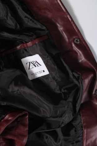 Ανδρικό δερμάτινο μπουφάν Zara, Μέγεθος M, Χρώμα Κόκκινο, Τιμή 25,36 €
