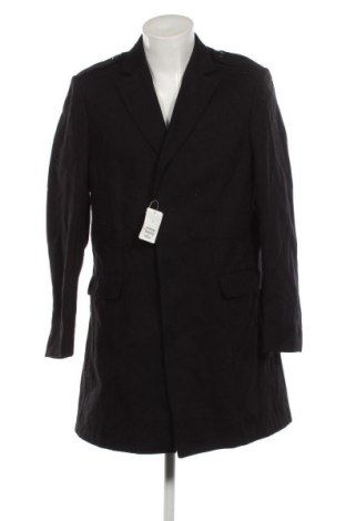 Мъжко палто H&M, Размер XL, Цвят Черен, Цена 27,52 лв.