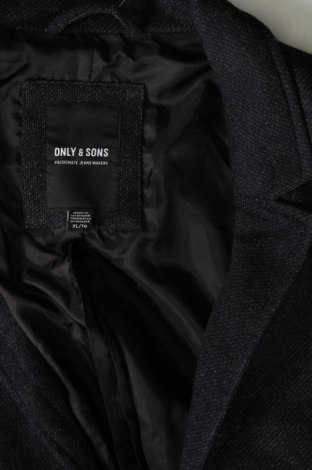 Мъжко палто Only & Sons, Размер XL, Цвят Син, Цена 25,75 лв.