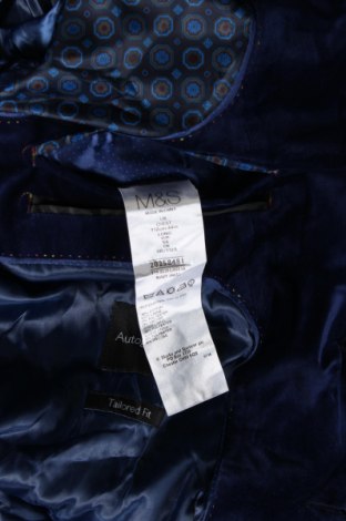 Мъжко сако Marks & Spencer, Размер XL, Цвят Син, Цена 13,64 лв.