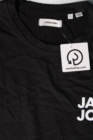 Ανδρικό t-shirt Jack & Jones, Μέγεθος L, Χρώμα Μαύρο, Τιμή 18,56 €
