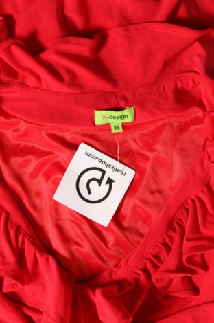 Kleid K-design, Größe XS, Farbe Rot, Preis 4,44 €